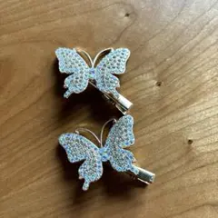 ゴールド蝶ヘアピン2個セット