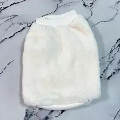 ホワイト フワフワ耳付き猫服