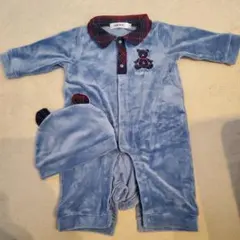 SLAP SLIP クマ刺繍ロンパースと帽子セット