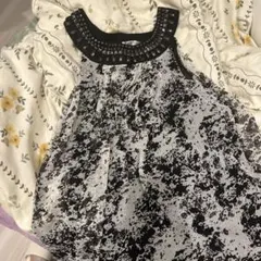 Catch Lady ノースリーブチュニック 白黒