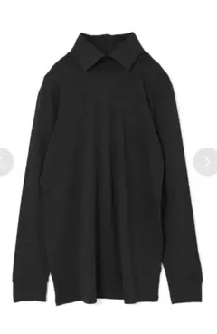 mizuiro ind シャツカラーハイネックプルオーバー ブラック 定番品