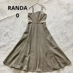 【美品】RANDA ランダ 2way 異素材ベルト キャミワンピース 0