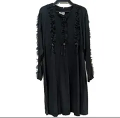 INNER PRESS インナープレス チュールフリル ワンピース ☆黒☆150