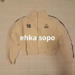エヘカソポ ehka sopo ハイネック ジップアップ ニット スポーティー