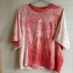 adidas タイダイ柄 半袖Tシャツ ピンク　中古のサムネイル