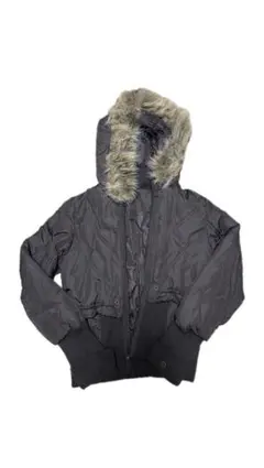 y2k グランジ　ファー　ダークグレー ジャケット