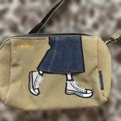 【mis zapatos】デニムスカート スニーカー 刺繍 ショルダーバッグ軽い