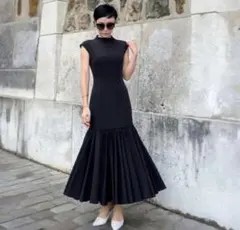 美品！！ジェンヌ シアーチェック シャツワンピース ロングマキシ丈