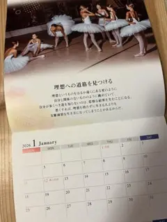 【新品、未使用】ボンジュ Ballerina、2026年壁掛けカレンダー2冊