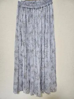 Honeys ハニーズ 花柄プリーツスカート(サックス花柄)