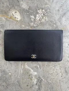 CHANEL ブラックレザー 長財布