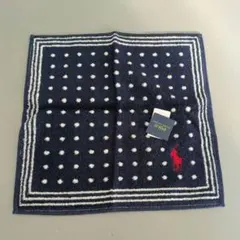 【POLO RALPHLAUREN/ポロ ラルフローレン】ハンカチ タオル 紺