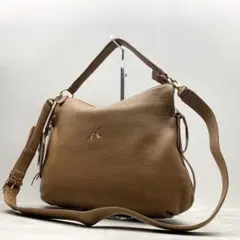 【極美品】キタムラ ショルダーバッグ 2way Kロゴ レザー ブラウン
