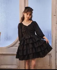 Treat Ürself フリルドレス 黒 ミニワンピース トリートユアセルフ 2026年最新】Treat UrseIf レディース ミニワンピースの人気アイテム
