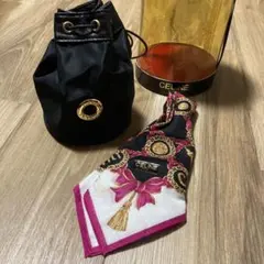 CELINE 金環巾着ポーチ コスメポーチ ハンカチセット
