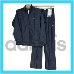 タグ付き有り　アディダス　ナイロン　ジャージ　上下セット　ネイビー×ブルー