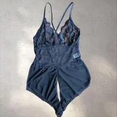 ​【新品未使用】総レース セクシーテディ バックオープン ボディスーツ ブラック