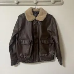 ライダースジャケット ブラウン