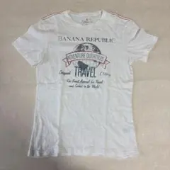 BANANA REPUBLIC★サファリ グラフィック Tシャツ 白 Sのサムネイル