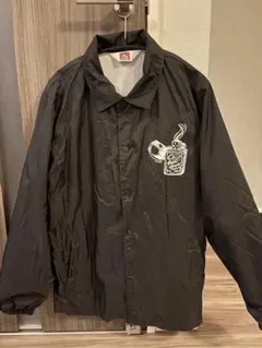 ベンデイビス　ブラックナイロンジャケット ロゴプリント