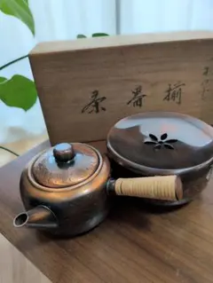 希少‼️難あり‼️茶道具セット 銅製 急須 木箱入り