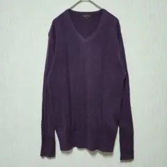 【m.f.editorial】（M）Vネックリブニットセーター/インナー/着回しのサムネイル