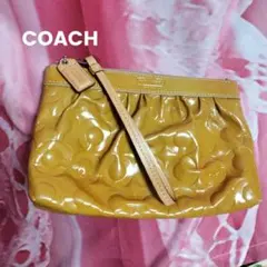 値引き中/COACH 本革 エンボス加工 リストレット