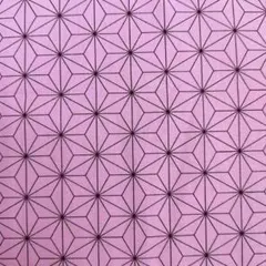 ブロード　和柄　麻の葉文様　竈門禰豆子 鬼滅の刃　ピンク　生地　ハギレ