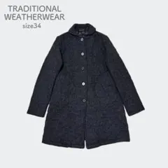 トラディショナルウェザーウェア キルティングジャケット ウール ロング丈