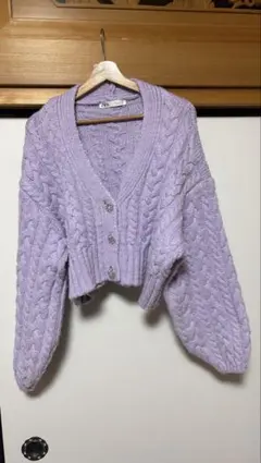 ZARA ケーブルニットカーディガン - メルカリ