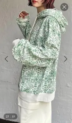 PAGE BOY ダマスク総柄パーカー　ページボーイ