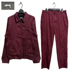 STUSSY ペイズリー 上下セットアップ 赤 ジャケット パンツ ストリートのサムネイル