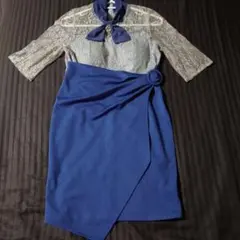 ブルー系レース ナイトドレス キャバドレス