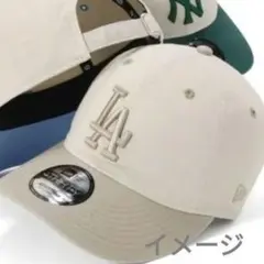 【美品】ニューエラ9THIRTY ツートーン ドジャース／男女フリー、立体感ロゴ