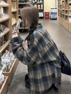 SHEIN 長袖チェックシャツ
