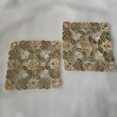 刺繍ミニテーブルセンター2枚セット