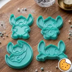 スティッチ かわいいクッキー型 4点セット+ポケモン かんとうのサムネイル