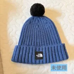 THE NORTH FACE 青 ニット帽 ポンポン付き　未使用　タグ付き