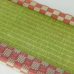 ミニ畳　ピンク市松柄銀白色　フィギュア台座　おひなさま　ひなまつり