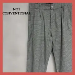 NOT CONVENTIONAL 千鳥格子パンツ サイズ1 テーパード トレンド