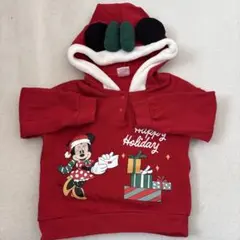 Disney ミニー・マウスフード付きパーカークリスマストレーナーサンタなりきり
