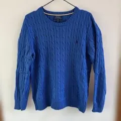 菜乃子様専用！美品ポロラルフローレン ケーブルニットセーター ブルー