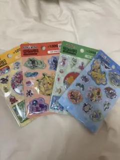 韓国限定　ポケモン　ウォーターシール　シャカシャカシール 4枚セット