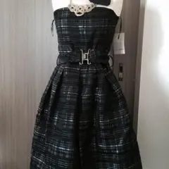 ザラ ベアトップワンピース（ブラック&グレー）新品