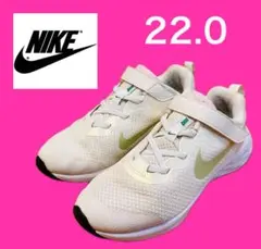 ✨美品✨NIKE スニーカー シューズ 22.0 キッズ 白