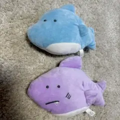 ぬいぐるみ　つぶらな瞳の水族館　いるか　さめ　2個セット！