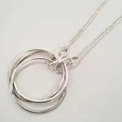 AGATHE 3連リングトップ シルバーネックレス