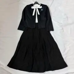 極美品 ママスーツ 豪華3点セット ジャケット ブラウス スカート 卒服 XL