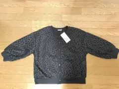 ハニーズ honeys カーディガン 8分袖 花柄 フラワー 刺繍 M ブラックのサムネイル