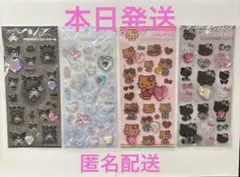 【正規品】キラキララインストーンシール　4枚セット　クロミ　キティ　シナモロール